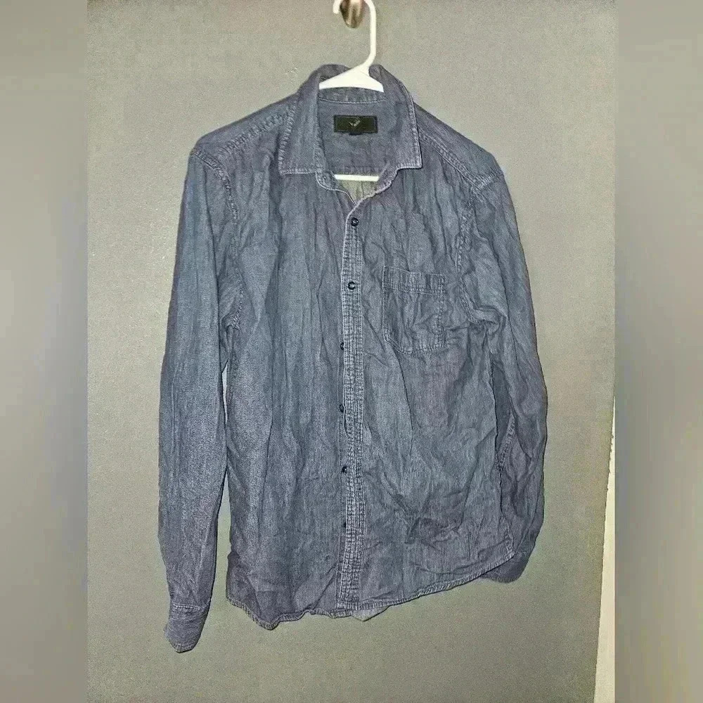 21 Mens Long Sleeve Dress Shirt Size L